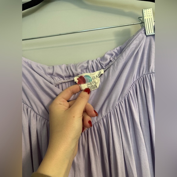 Free People Beach Serenity Purple set top and skirt Size XL - Picture 6 of 11